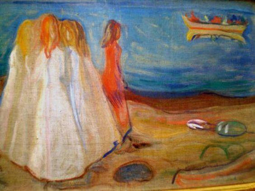 Mulheres jovens na praia - The Reinhardt Frieze (Edvard Munch) - Reprodução com Qualidade Museu