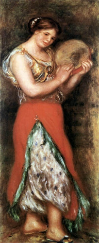 Garota dançando com pandeiro (Pierre-Auguste Renoir) - Reprodução com Qualidade Museu