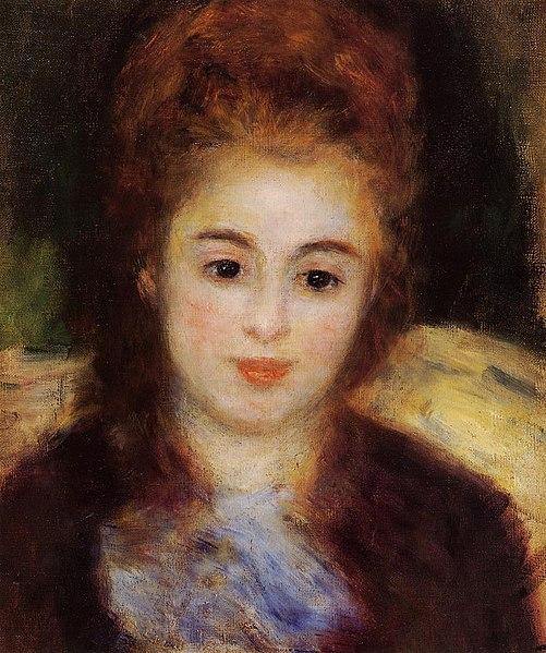 Cabeça de uma jovem com um lenço azul (Pierre-Auguste Renoir) - Reprodução com Qualidade Museu