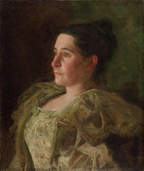 Retrato da Sra. James Mapes Dodge (Thomas Eakins) - Reprodução com Qualidade Museu