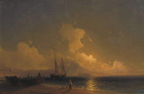 Mar à noite (Ivan Aivazovsky) - Reprodução com Qualidade Museu