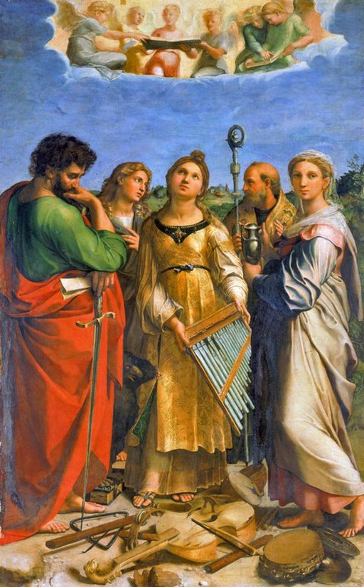 O Êxtase de Santa Cecília (Rafael) - Reprodução com Qualidade Museu