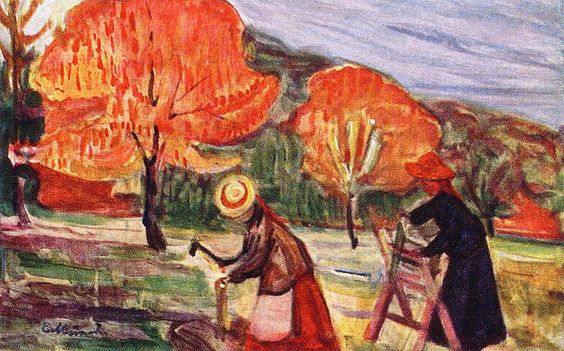 Cortando e cortando madeira (Edvard Munch) - Reprodução com Qualidade Museu