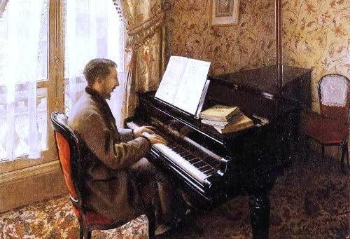 Jovem tocando piano (Gustave Caillebotte) - Reprodução com Qualidade Museu