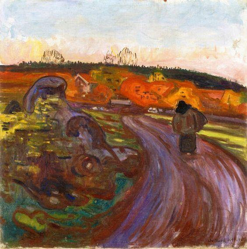 Chuva de outono (Edvard Munch) - Reprodução com Qualidade Museu