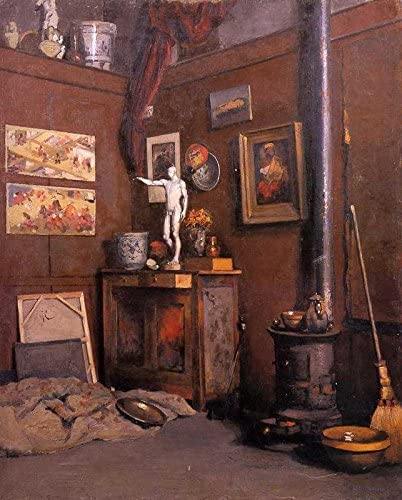 Interior de um estúdio com fogão (Gustave Caillebotte) - Reprodução com Qualidade Museu