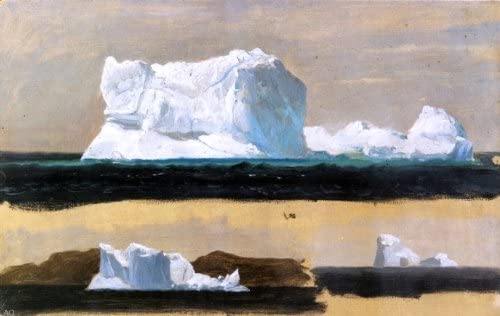 Icebergs, Twillingat, e Newfoundland (Frederic Edwin Church) - Reprodução com Qualidade Museu