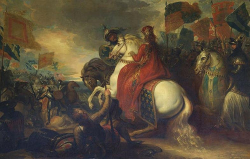 Rainha Philippa na Batalha de Nevilles Cross - Replicarte