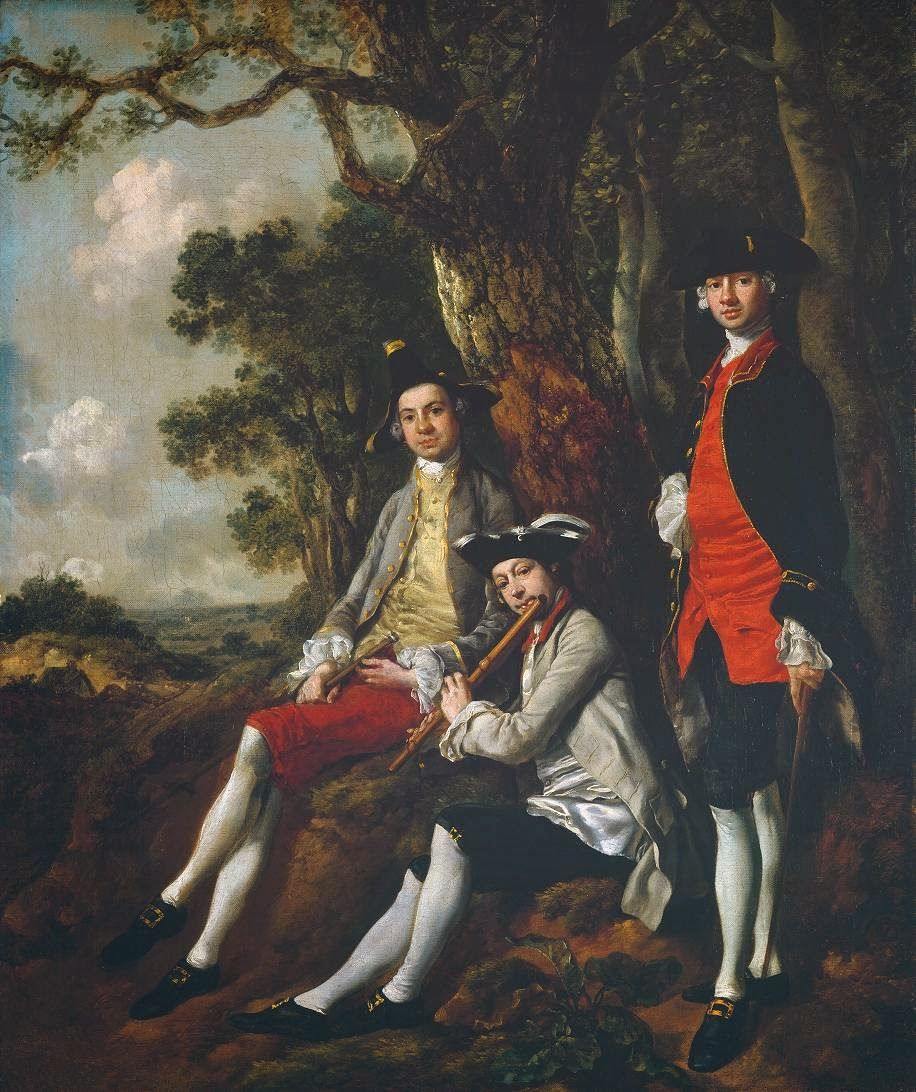 Peter Darnell Muilman, Charles Crokatt e William Keable em uma paisagem