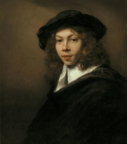 Retrato de um jovem (Rembrandt) - Reprodução com Qualidade Museu