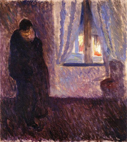 Beijo pela janela (Edvard Munch) - Reprodução com Qualidade Museu