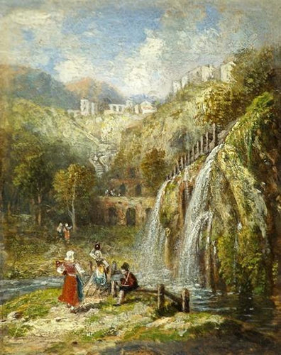 Aqueduto e cascata perto de Roma (Joseph Mallord William Turner) - Reprodução com Qualidade Museu