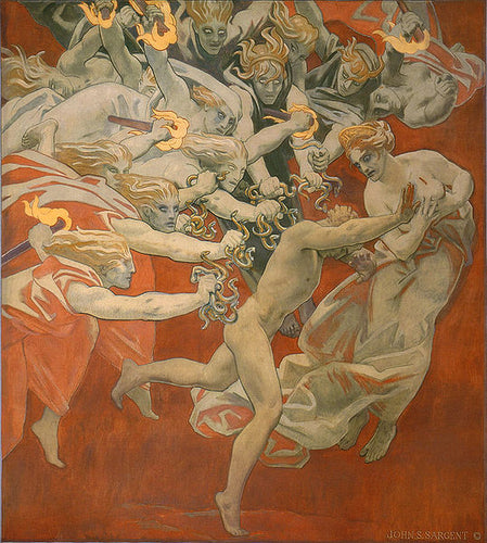 Orestes perseguido pelas Fúrias (John Singer Sargent) - Reprodução com Qualidade Museu
