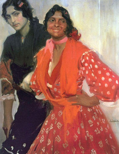 Duas Mulheres Ciganas (Joaquin Sorolla) - Reprodução com Qualidade Museu