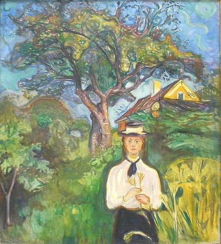 Jovem sob a macieira (Edvard Munch) - Reprodução com Qualidade Museu