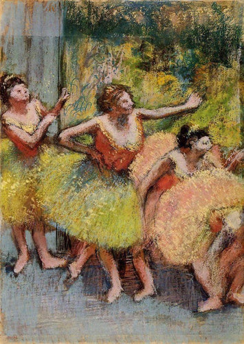 Dançarinos em verde e amarelo (Edgar Degas) - Reprodução com Qualidade Museu