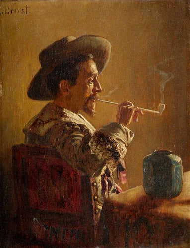 O fumante (Rudolf Ernst) - Reprodução com Qualidade Museu