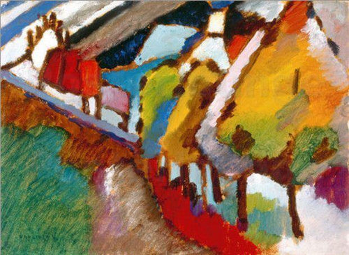 Murnau - Castelo e Igreja (Wassily Kandinsky) - Reprodução com Qualidade Museu