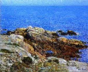 Mar de verão, ilhas de cardumes (Childe Hassam) - Reprodução com Qualidade Museu