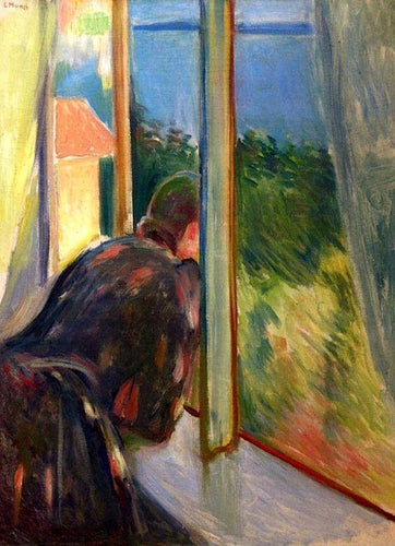 Inger pela janela (Edvard Munch) - Reprodução com Qualidade Museu