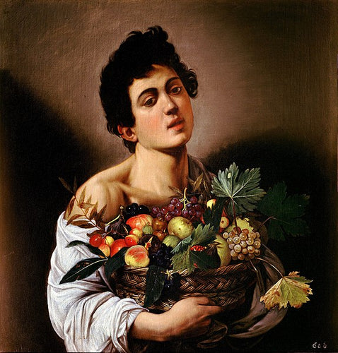 Menino Com Uma Cesta De Frutas (Caravaggio) - Reprodução com Qualidade Museu