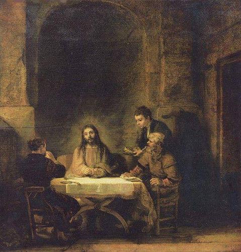 A Ceia em Emaús (Rembrandt) - Reprodução com Qualidade Museu