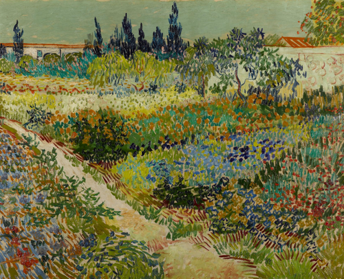 Jardim com flores (Vincent Van Gogh) - Reprodução com Qualidade Museu