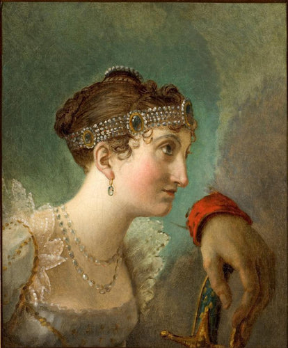 Estudo para a coroação de Napoleão, chefe de Josefina (Jacques-Louis David) - Reprodução com Qualidade Museu