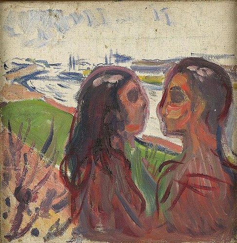 Atração na paisagem (Edvard Munch) - Reprodução com Qualidade Museu