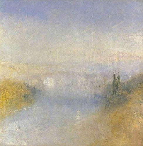 Um rio visto de uma colina (Joseph Mallord William Turner) - Reprodução com Qualidade Museu