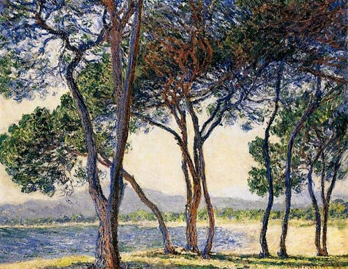 Árvores à beira-mar em Antibes (Claude Monet) - Reprodução com Qualidade Museu