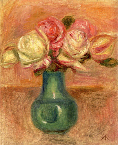 Rosas em um vaso (Pierre-Auguste Renoir) - Reprodução com Qualidade Museu