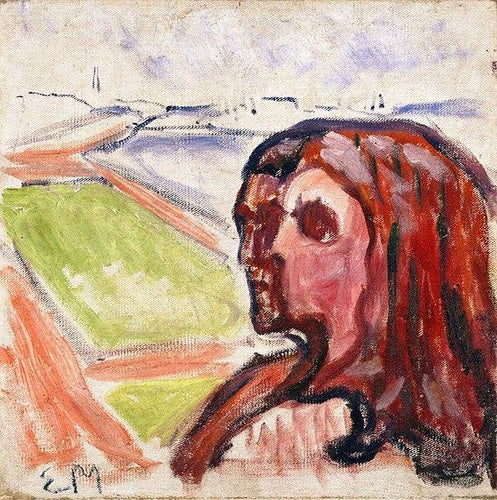 Cabeça a cabeça na paisagem (Edvard Munch) - Reprodução com Qualidade Museu