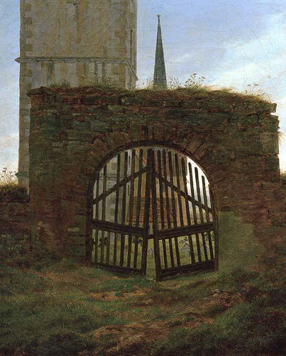 O portão do cemitério (Caspar David Friedrich) - Reprodução com Qualidade Museu