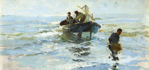 O retorno do barco, praia de Valência (Joaquin Sorolla) - Reprodução com Qualidade Museu