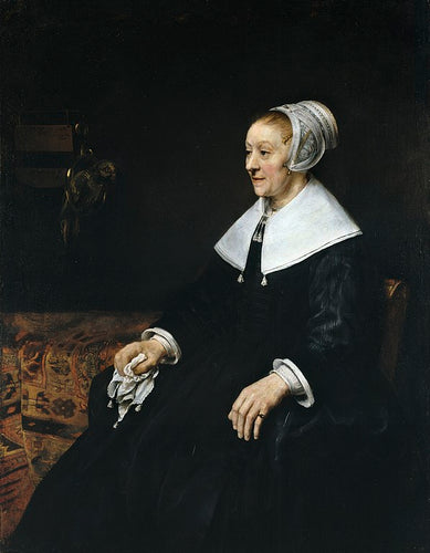 Retrato de Catrina Hooghsaet (Rembrandt) - Reprodução com Qualidade Museu