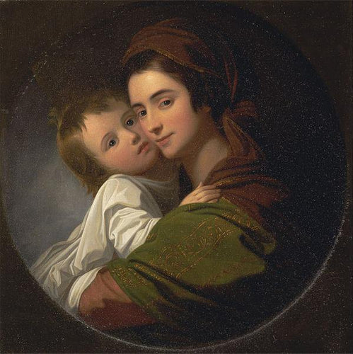 A esposa dos artistas, Elizabeth e seu filho, Raphael - Replicarte