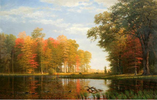 Bosques de outono (Albert Bierstadt) - Reprodução com Qualidade Museu