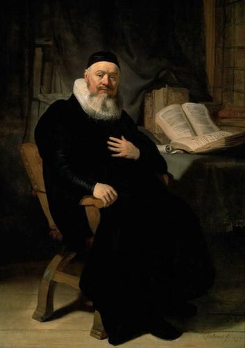 Retrato de Johannes Elison (Rembrandt) - Reprodução com Qualidade Museu