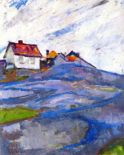 A casa nos arranha-céus (Edvard Munch) - Reprodução com Qualidade Museu