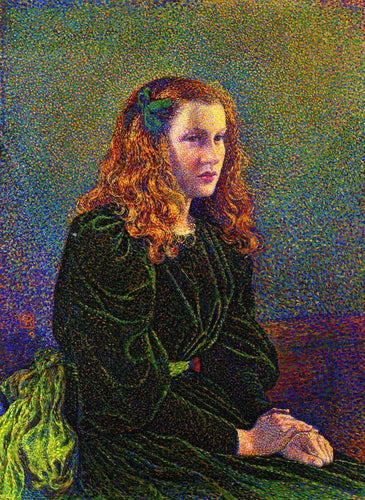 Mulher jovem em um vestido verde (Pierre-Auguste Renoir) - Reprodução com Qualidade Museu