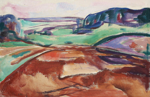 Campos em março (Edvard Munch) - Reprodução com Qualidade Museu