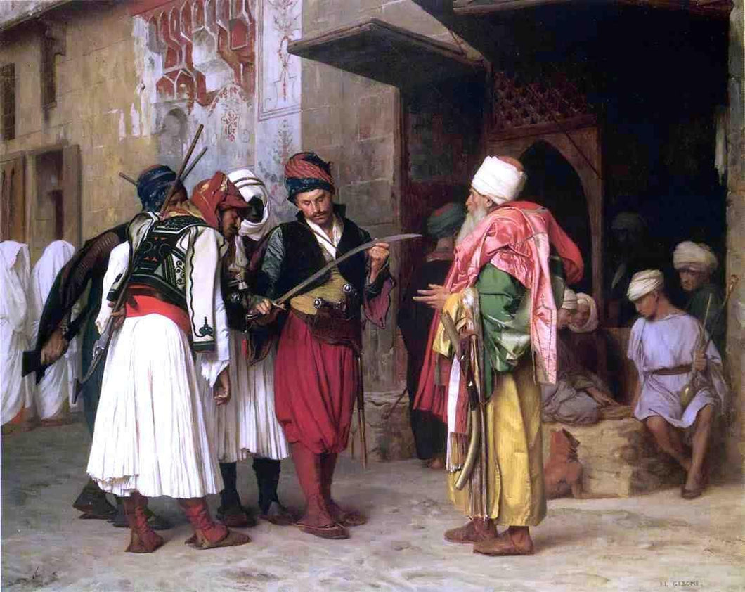 Comerciante de roupas velhas no Cairo (Jean-Leon Gerome) - Reprodução com Qualidade Museu