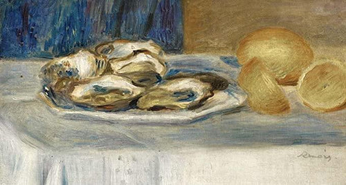 Natureza morta com limões e ostras (Pierre-Auguste Renoir) - Reprodução com Qualidade Museu