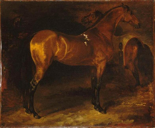 Cavalo espanhol em um estábulo