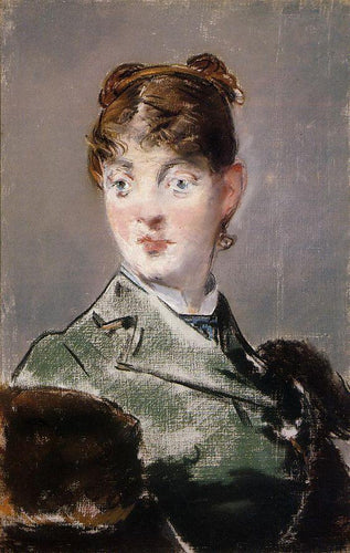 Parisienne - Retrato de Madame Jules Guillemet (Edouard Manet) - Reprodução com Qualidade Museu