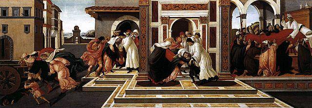 Último Milagre e a Morte de São Zenóbio (Sandro Botticelli) - Reprodução com Qualidade Museu