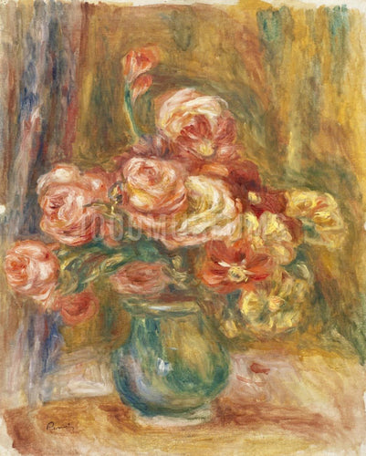 Vaso de rosas (Pierre-Auguste Renoir) - Reprodução com Qualidade Museu