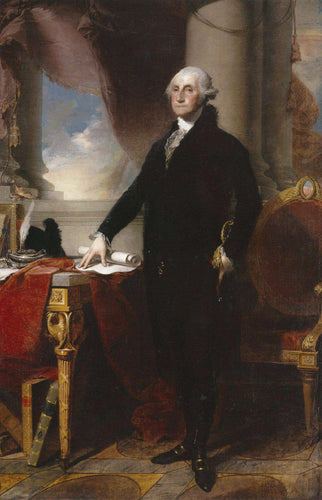Retrato de George Washington (Gilbert Stuart) - Reprodução com Qualidade Museu