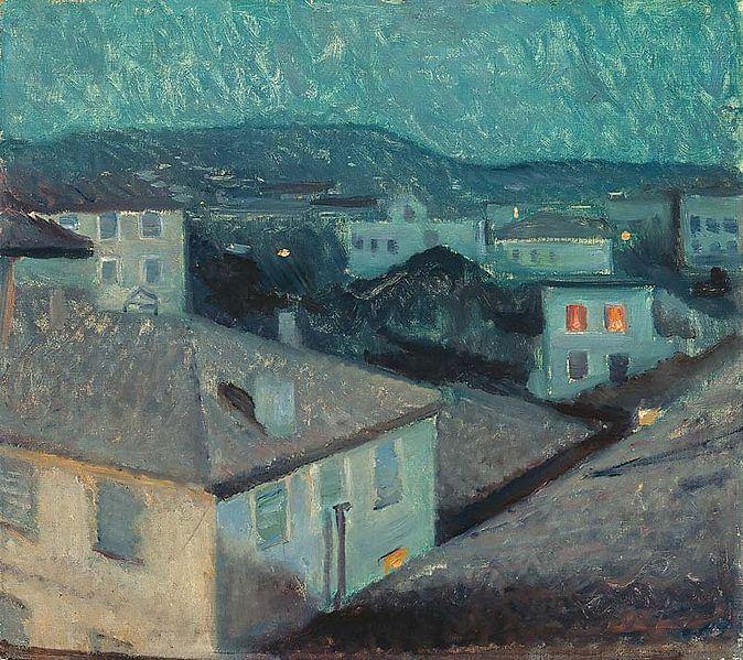 Night In Nice (Edvard Munch) - Reprodução com Qualidade Museu